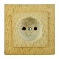 Розетка одинарная б/з NILSON Touran клен 24281015