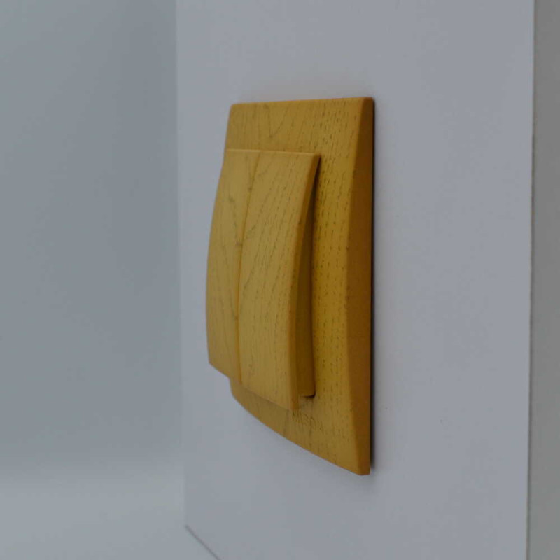 Вимикач двоклавішний NILSON Touran клен 24281003