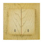 Выключатель двухклавишный проходной NILSON Touran клен 24281009