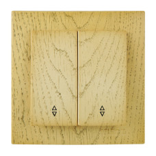 Выключатель двухклавишный проходной NILSON Touran клен 24281009