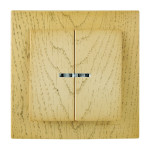 Выключатель двухклавишный с подсветкой NILSON Touran клен 24281004