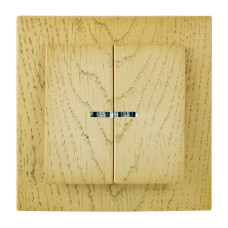 Выключатель двухклавишный с подсветкой NILSON Touran клен 24281004