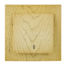 Выключатель одноклавишный проходной NILSON Touran клен 24281007