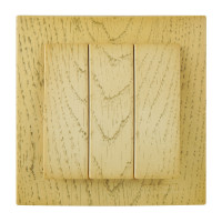 Вимикач трьохклавішний NILSON Touran клен 24281066