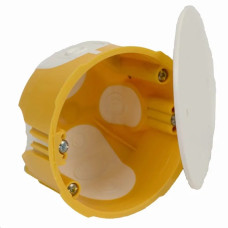 Коробка универсал, с эластичными, вводами и крышкой ПВХ; Желтая;Ø73х45мм (KUL68-45/LD2_NA) КОПОС