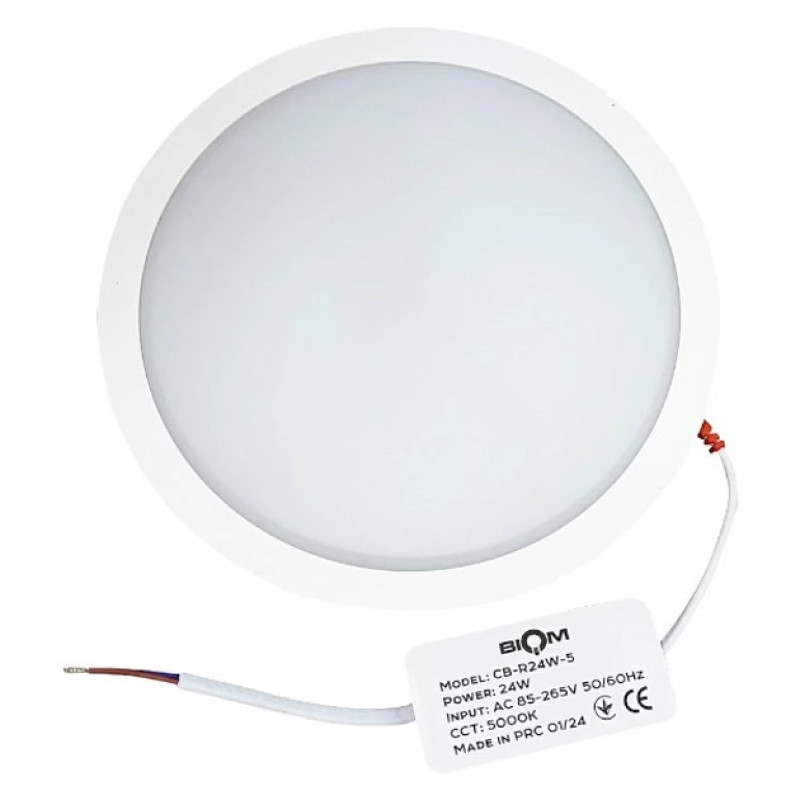 Світильник світлодіодний LED BIOM СB-R24W-5  24Вт 2430Lm  круг білий 5000К