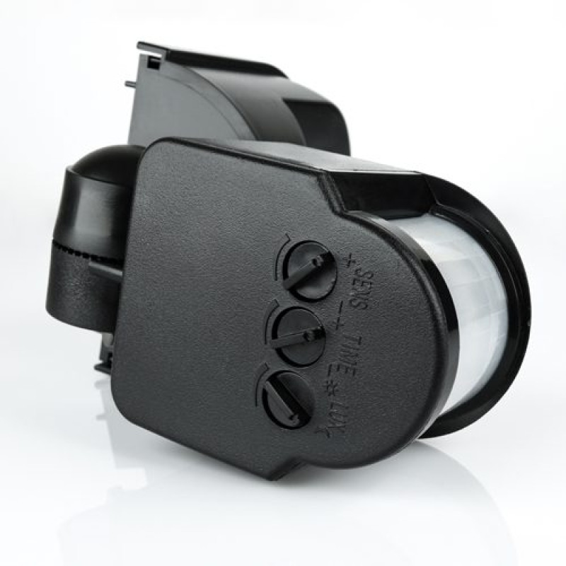 Инфракрасный датчик движения BIOM IRM-02B max 1200Вт 180° настенный черный IP44