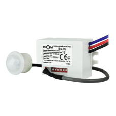 Инфракрасный датчик движения BIOM IRM-05 max 100Вт 360° врезной белый IP64