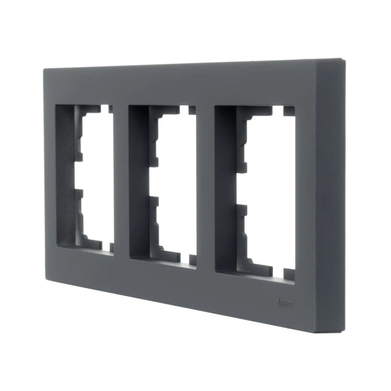 Рамка 3-я горизонтальная б/уст асфальт 742-M6980-148 серия Vesna