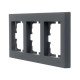 Рамка 3-я горизонтальная б/уст асфальт 742-M6980-148 серия Vesna