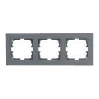 Рамка 3-я горизонтальная б/уст асфальт 742-M6980-148 серия Vesna