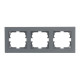 Рамка 3-я горизонтальная б/уст асфальт 742-M6980-148 серия Vesna