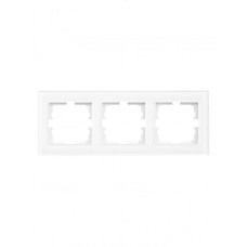 Рамка 3-я горизонтальная б/уст белая матовая 742-5380-148 серия Vesna