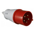 Вилка силовая переносная LM2034 (ОП) (015) Lemanso 16А 5п (3п+е+н) 380-415V IP44 красная