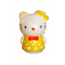 Нічник в розетку Кішечка жовтий NL112 Lemanso