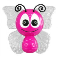 Ночник в розетку Бабочка 4 LED RGB с сенсором розовый NL14 Lemanso