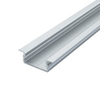 Профиль алюминиевый BIOM ЛПВ7 7*16 врезной неанодированный палка 2 метра (без рассеивателя) (LPV-7NA)