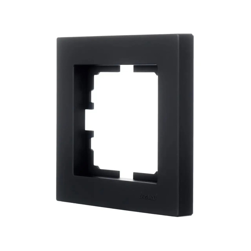 Рамка 1-я горизонтальная б/уст черная матовая 742-5980-146 серия Vesna