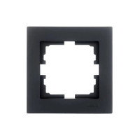 Рамка 1-я горизонтальная б/уст черная матовая 742-5980-146 серия Vesna