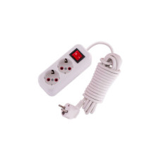 Удлинитель бытовой с/из 2 входа 5 метров с выключателем LILA 720-0205-202 Lezard