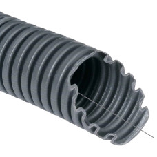 Гофротруб ПВХ д.20/14мм с прот. 50м 750Н (1220D_L50D) темно-серая KOPOS
