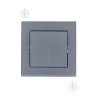 Выключатель проходной 1-ый графит 742-3488-105 серия Vesna