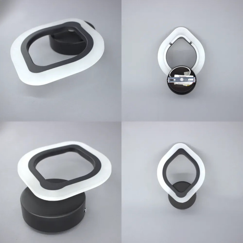 Светодиодный светильник-бра LED управляемый AZALIA 12 Вт 168x235x45 мм Черный Esllse