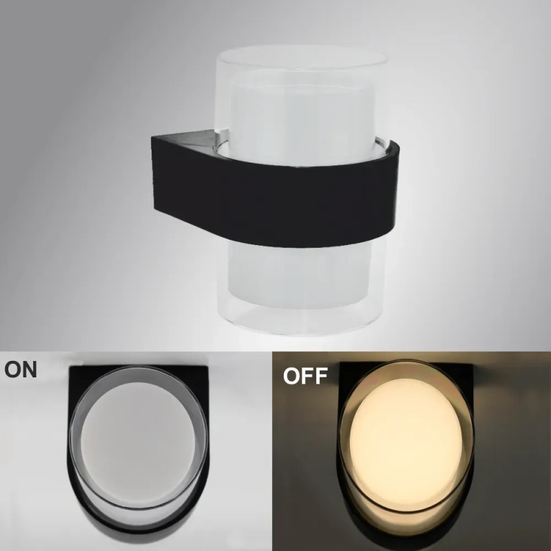 Світлодіодний світильник бра VALO R 9 Вт 105×95×135 мм Чорний IP54 Esllse