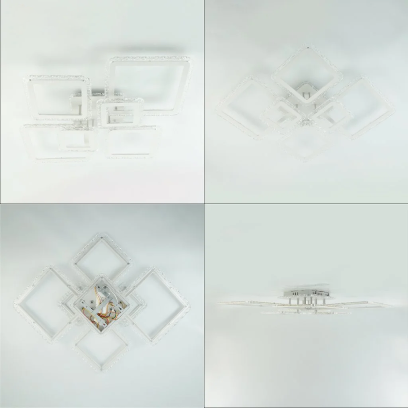 Світлодіодна LED люстра OVAL ICE RGB 120W 7S-SMART-960x750x110-WHITE-220-IP20 Esllse