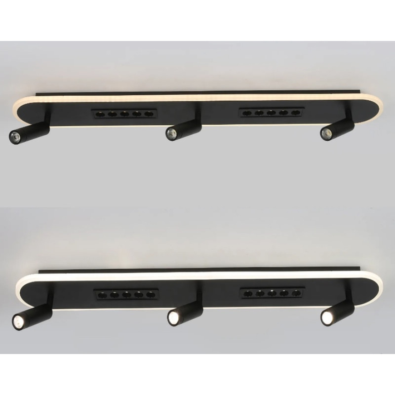 Світлодіодна LED люстра SHEFFIELD-52+6W-3RL-APP-800x120-BLACK/WHITE-220-IP20 Esllse