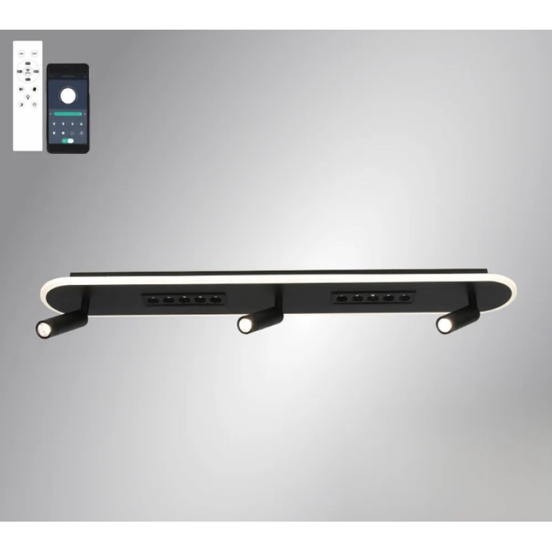 Світлодіодна LED люстра SHEFFIELD-52+6W-3RL-APP-800x120-BLACK/WHITE-220-IP20 Esllse