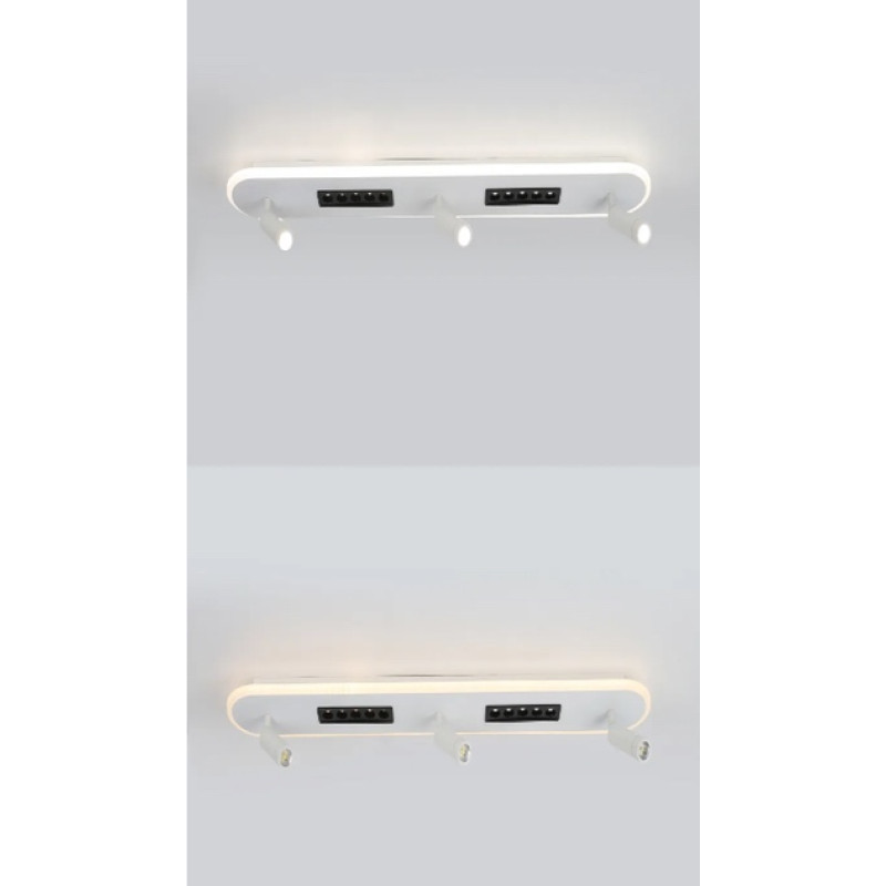 Світлодіодна LED люстра SHEFFIELD-52+6W-3RL-APP-800x120-WHITE/BLACK-220-IP20 Esllse