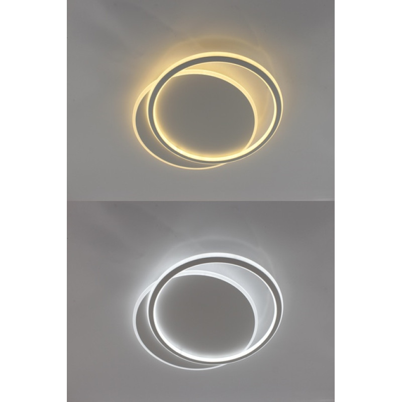 Світлодіодна LED люстра STANDART 80W 2R-ON/OFF-485х410х50-WHITE/WHITE-220-IP20 Esllse