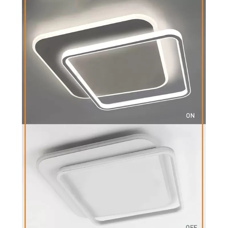 Светодиодная LED люстра STANDART 80W 2S-ON/OFF-475х475х50-WHITE/WHITE-220-IP20 Esllse