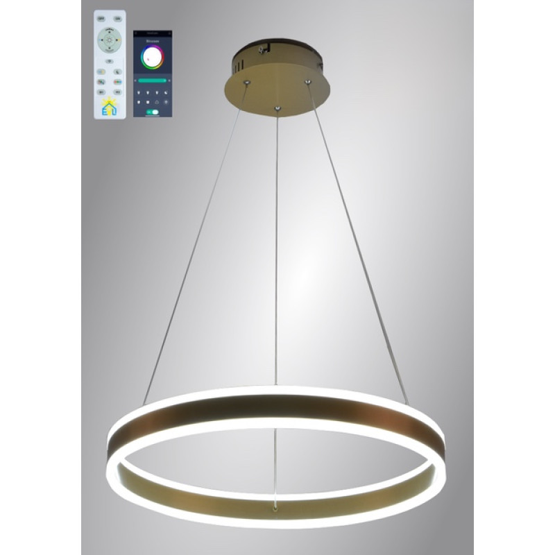 Светодиодная LED люстра STELLA 64W R-APP-400Х1200-GOLD/WHITE-220-IP20 Esllse
