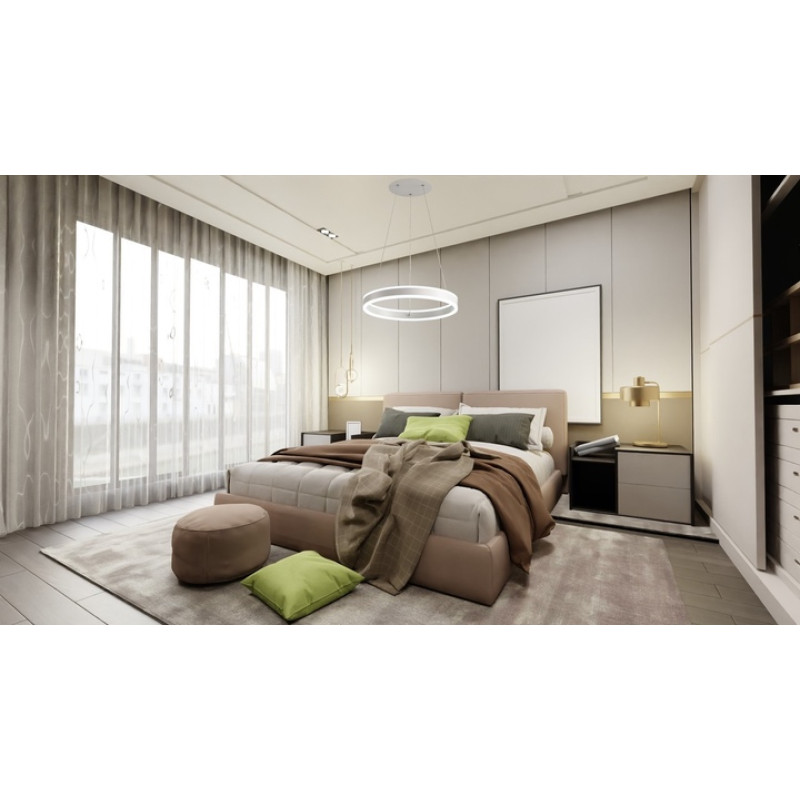 Світлодіодна LED люстра STELLA 64W R-APP-400Х1200-WHITE/WHITE-220-IP20 Esllse