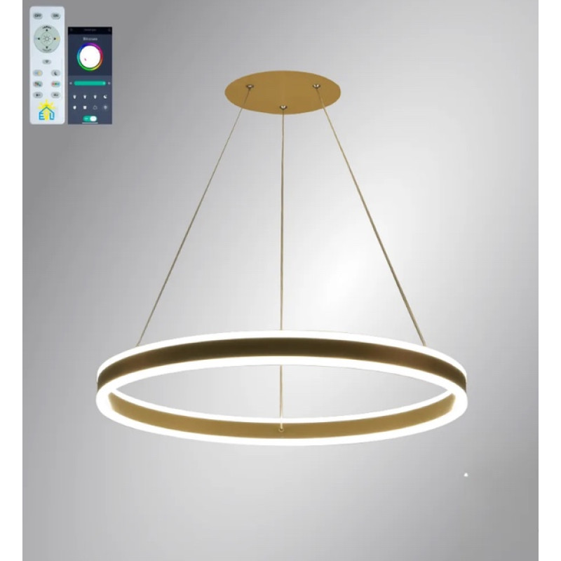 Світлодіодна LED люстра STELLA 96W R-APP-600Х1200-GOLD/WHITE-220-IP20 Esllse