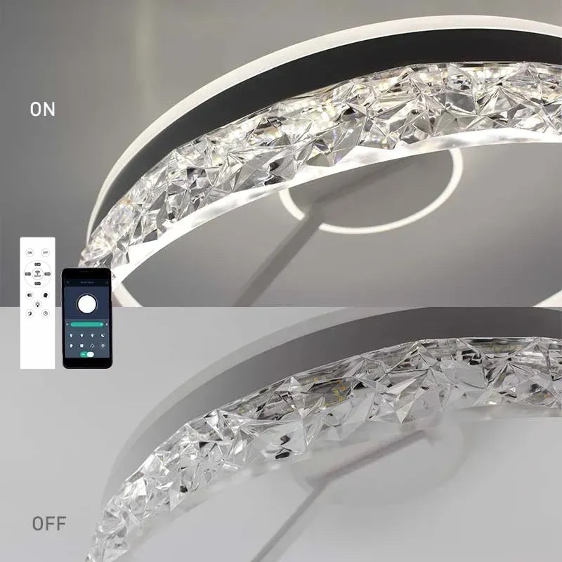 Светодиодная LED люстра STELLA С ICE 90W 2R-APP-500x215-WHITE/WHITE-220-IP20 Esllse