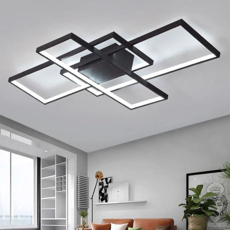 Светодиодная LED люстра SVEN 65W 3S SMART 550x360x80-BLACK-220-IP20 Esllse