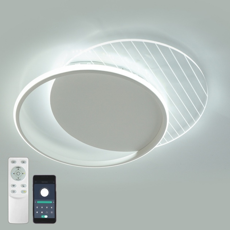 Світлодіодна LED люстра AMATO-60W-2R-APP-400x520x52-WHITE/CLEAR-220-IP20 Esllse