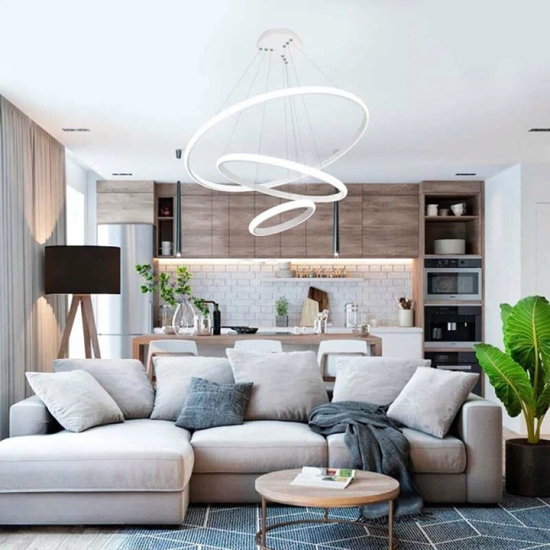 Світлодіодна LED люстра LATTE 75W 3R-ON/OFF-600x1100-WHITE/WHITE-220-IP20 Esllse