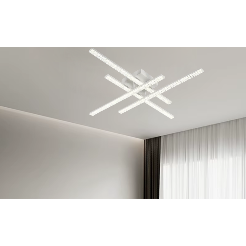 Світлодіодна LED люстра LINE-60W-4L-SMART-810x810x125-WHITE-220-IP20 Esllse