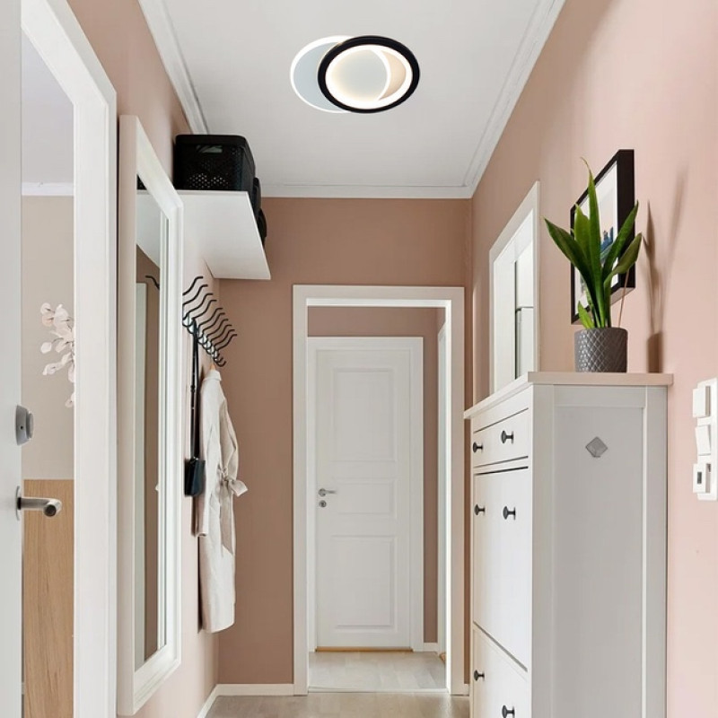 Настінно-стельовий світлодіодний світильник-бра VIVA 2R 25 Вт 250×200×40 мм Чорно-білий Esllse