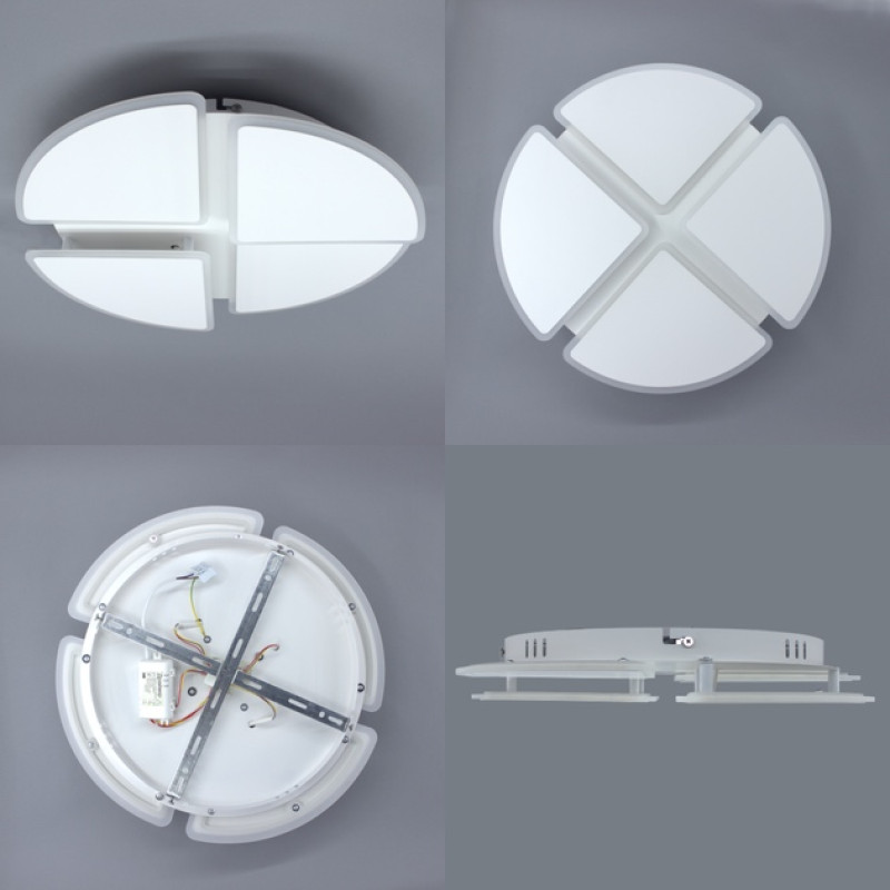 Світлодіодна LED люстра AERO round 70W 4TR-ON/OFF-470х60-WHITE/WHITE-220-IP20 Esllse