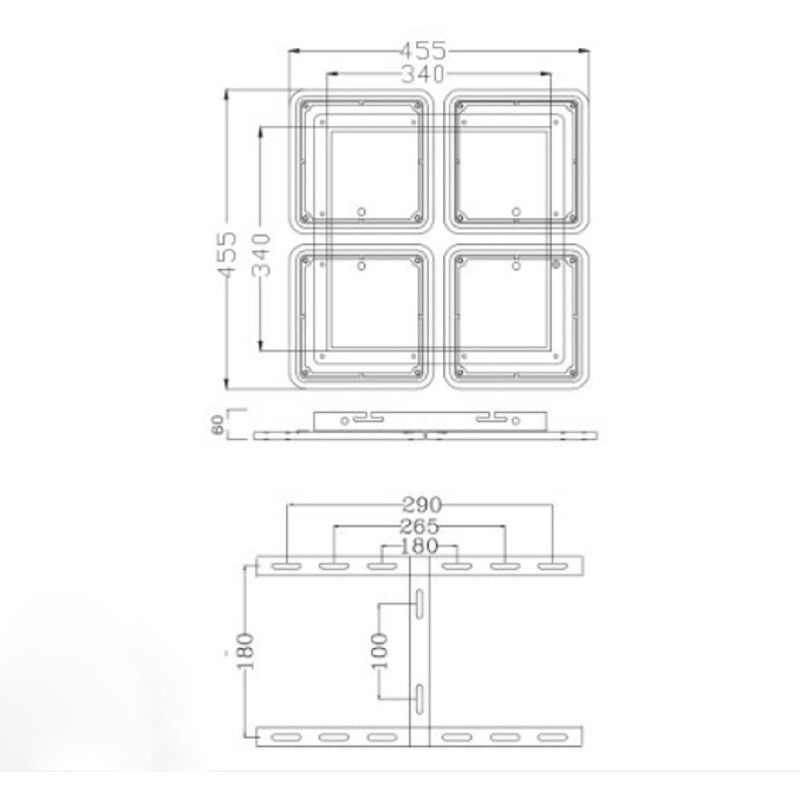 Светодиодная LED люстра AERO square 70W 4S-ON/OFF-455х455х60-WHITE Esllse
