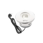 Подовжувач GTV круглий врізний SHUTTER, 1xSCHUKO, кабель з вилкою 1,5м, білий AE-GM1SSHU-10