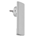 Вилка ультра тонкая с подвижным контактом и заземлением NX1030 NEOMAX белая