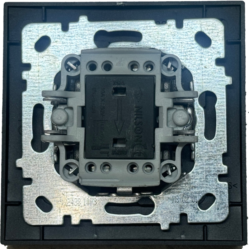 Выключатель одноклавишный NILSON Touran черный матовый 24381001