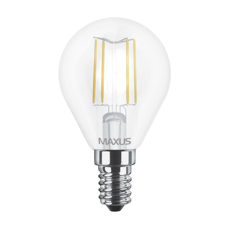 Лампа шар LED MAXUS 1-LED-548-01 G45 FM 4W 4100K 220V E14