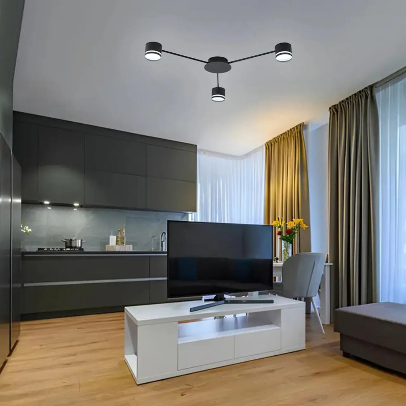 Люстра GUSTAV 3xGX53 R 850x85 BLACK 220-IP20 Esllse